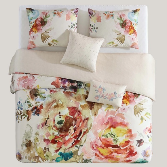 Bebejan Antique Flowers Reversible Queen Comforter Set - Picture 3 of 6